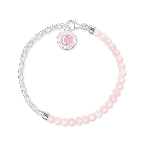 THOMAS SABO Charm-Armband mit Beads und Kettengliedern Silber Recyceltes 925 Silber, Kaltemail, 12-15 cm, A2130-067-9-L15V von THOMAS SABO