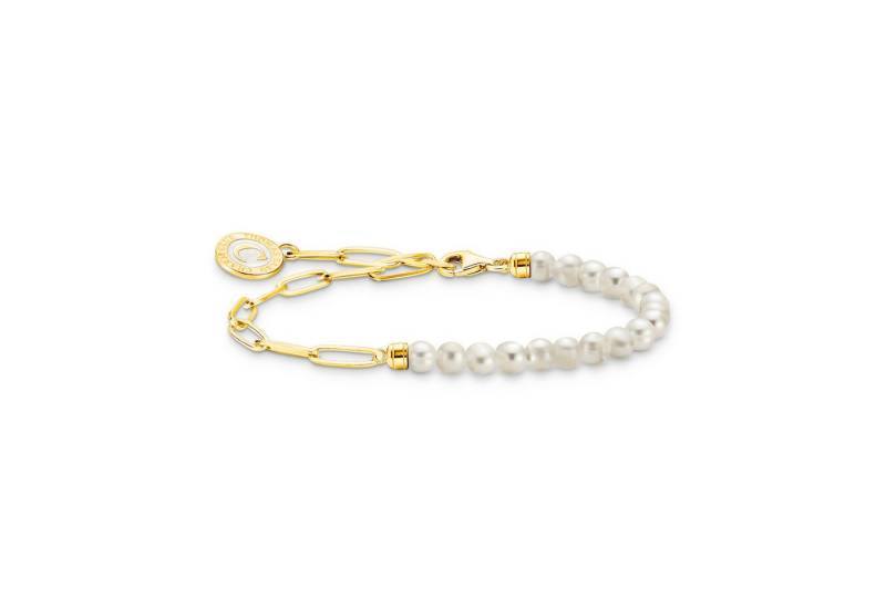 THOMAS SABO Charm-Armband mit Perlen und Coin, mit Süßwasserzuchtperle von THOMAS SABO