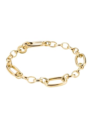 THOMAS SABO Charm-Armband mit drei Connect-Gliedern, vergoldet – Recyceltes 925 Silber, 18K Goldplattierung (17cm) von KIRSTIN ASH