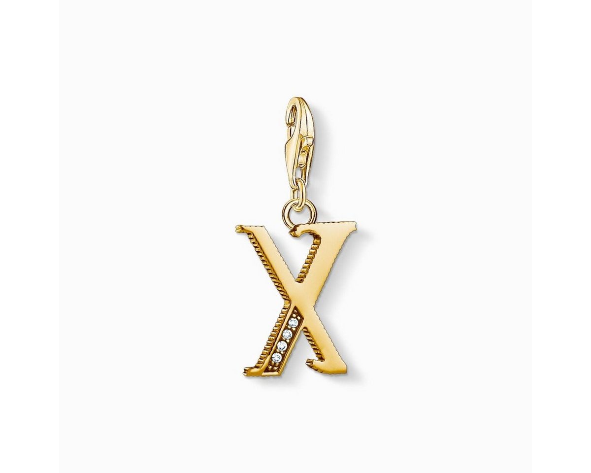 THOMAS SABO Charm-Einhänger 1630-414-39 Charm-Anhänger Buchstabe X Gold von THOMAS SABO