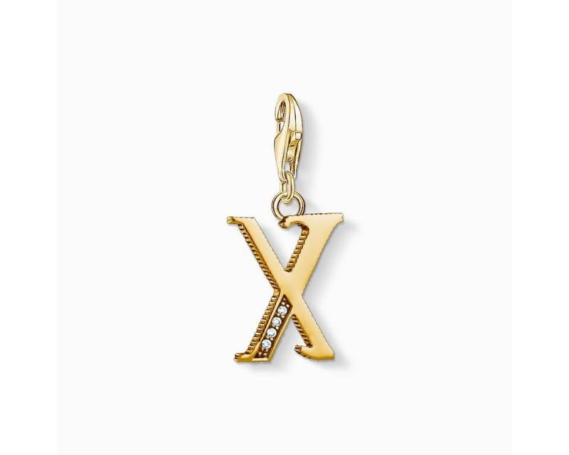 THOMAS SABO Charm-Einhänger 1630-414-39 Charm-Anhänger Buchstabe X Gold von THOMAS SABO