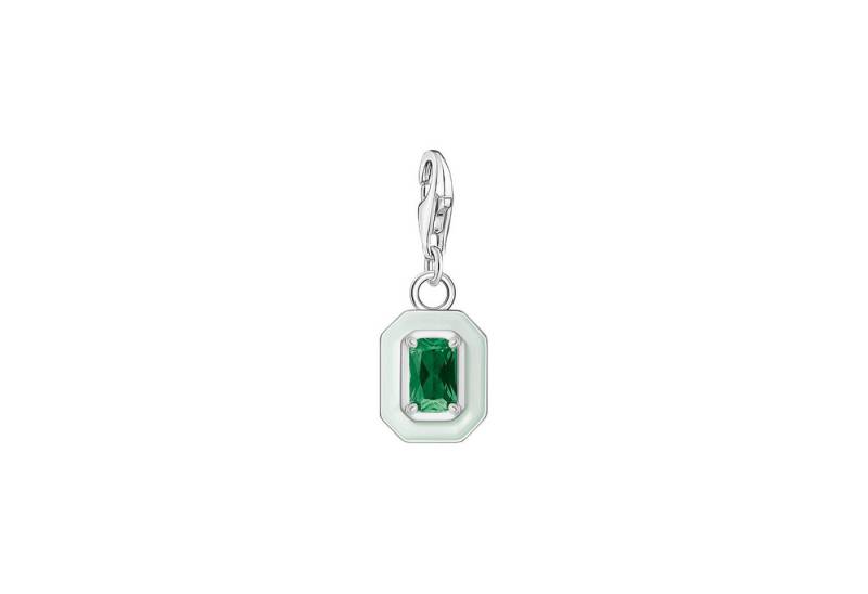 THOMAS SABO Charm-Einhänger Charm-Anhänger Damen Grüner Stein Silber 1917-496-6 von THOMAS SABO
