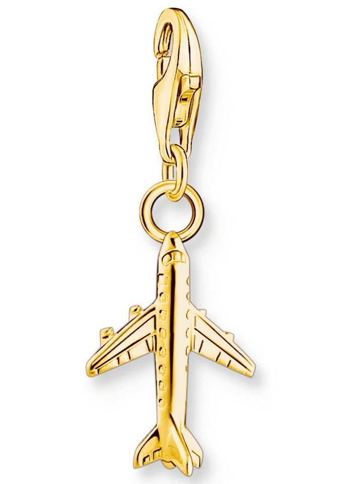 THOMAS SABO Charm-Einhänger Flugzeug vergoldet, 2012-413-39 von THOMAS SABO