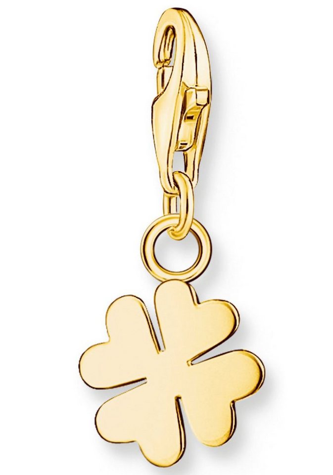 THOMAS SABO Charm-Einhänger Kleeblatt vergoldet, 1991-413-39 von THOMAS SABO