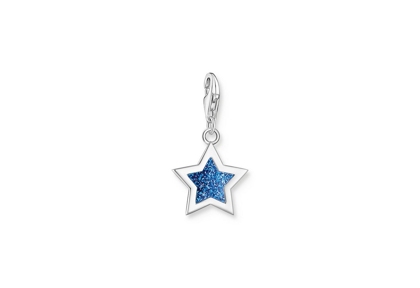THOMAS SABO Charm-Einhänger Stern Silber-Blau von THOMAS SABO