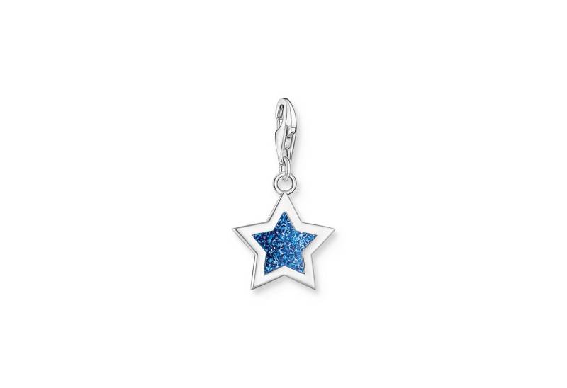 THOMAS SABO Charm-Einhänger Stern Silber-Blau von THOMAS SABO