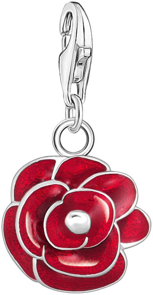 THOMAS SABO Charm-Einhänger rote Rose von THOMAS SABO