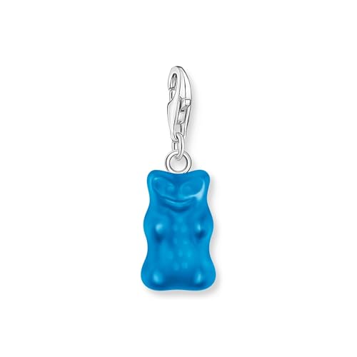 THOMAS SABO Charm-Goldbären-Anhänger in Blau Silber von THOMAS SABO