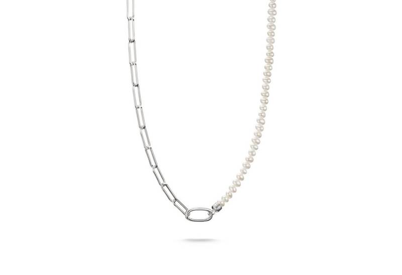 THOMAS SABO Charm-Kette Charm Club Connect: Perlen und Paperclip mit einem Connect Link, mit Süßwasserzuchtperle von THOMAS SABO