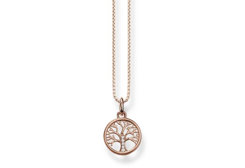 THOMAS SABO Charm-Kette KE2092-416-14 - Collier Necklace Tree Of Love- Silber rose vergoldet von THOMAS SABO