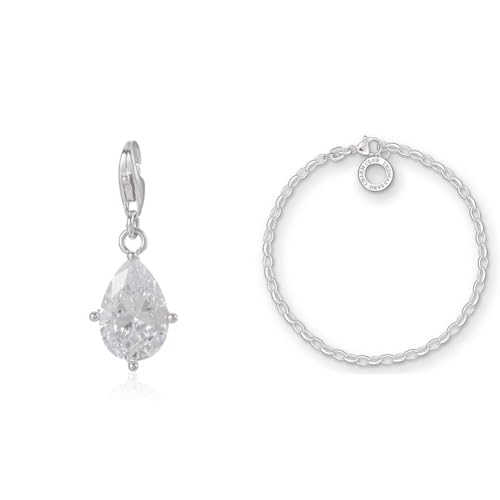 THOMAS SABO -Clasp Charms 925_Sterling_Silber 1848-051-14 & Damen Charm-Armband Charm Club 925 Sterling Silber X0163-001-12 von THOMAS SABO