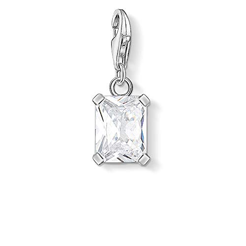 Thomas Sabo Damen Charm-Anhänger Weißer Stein Charm Club 925 Sterling Silber 1849-051-14 von THOMAS SABO