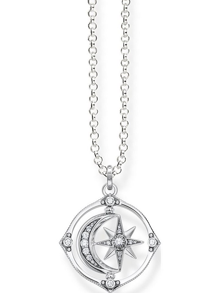 THOMAS SABO Silberkette Thomas Sabo Damen-Kette 925er Silber Farbstein von THOMAS SABO