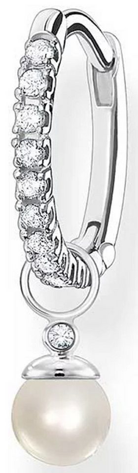 THOMAS SABO Creolen-Set Einzel Kreole mit Steinen und Perlen Anhänger von THOMAS SABO