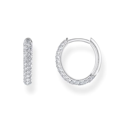 THOMAS SABO Creolen mit weißem Zirkonia-Pavé Recyceltes 925 Silber CR730-051-14 von THOMAS SABO