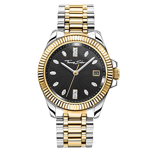 THOMAS SABO Damen Analog Quarz Uhr mit Edelstahl Armband WA0370-291-203-33 mm THOMAS SABO Damen Analog Quarz Uhr mit Edelstahl Armband WA0370-291-203-33 mm von THOMAS SABO