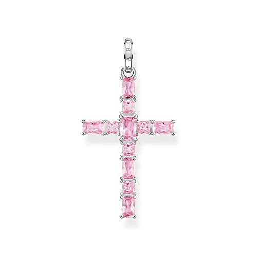 Thomas Sabo Kreuz-Anhänger aus 925er Sterling-Silber mit Zirkonia, Höhe: 42mm, PE939-051-9 von THOMAS SABO