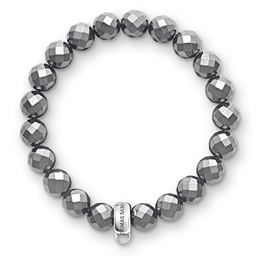 Thomas Sabo Damen-Armband Facettierte Hämatit Perlen 925 Silber 15 cm - X0187-064-11-S von THOMAS SABO