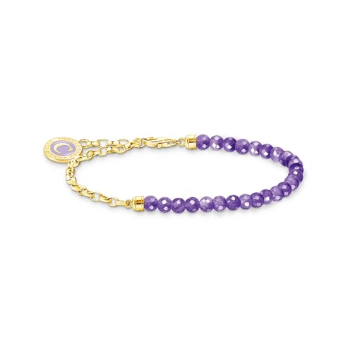 THOMAS SABO Damen-Armband Silber, Emaille Farbstein 19 Violett 32025624 von THOMAS SABO