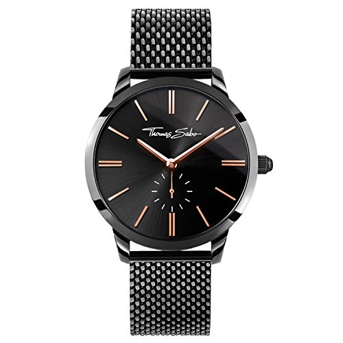 Thomas Sabo Damen Armbanduhr Glam Spirit Schwarz Analog Quarz Edelstahl WA0277-202-203-33 MM Thomas Sabo Damen Armbanduhr Glam Spirit Schwarz Analog Quarz Edelstahl WA0277-202-203-33 MM von THOMAS SABO