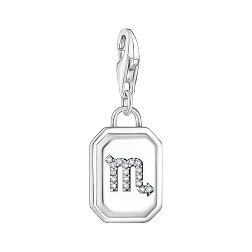 THOMAS SABO Charm-Anhänger Sternzeichen Skorpion mit Steinen Silber 925 Sterlingsilber, Geschwärzt 2148-643-21 von THOMAS SABO