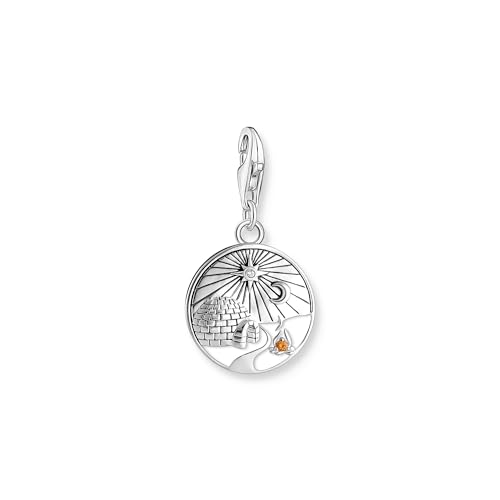 THOMAS SABO Damen Charm-Anhänger 925 Sterlingsilber, Geschwärzt, Kaltemail 2060-473-7 von THOMAS SABO