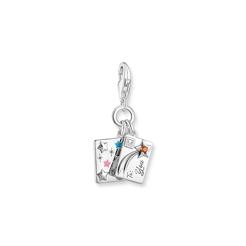 THOMAS SABO Damen Charm-Anhänger 925 Sterlingsilber, Geschwärzt, Kaltemail 2061-691-7 von THOMAS SABO