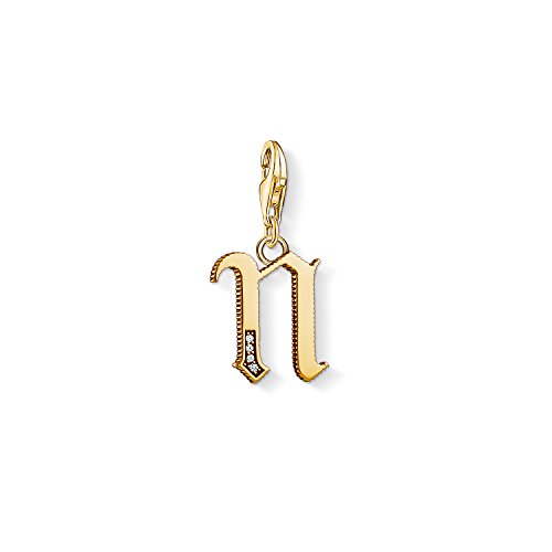 Thomas Sabo Damen-Charm-Anhänger M Buchstabe Gold Charm Club 925 Sterling Silber 1619-414-39 Thomas Sabo Damen-Charm-Anhänger M Buchstabe Gold Charm Club 925 Sterling Silber 1619-414-39 von THOMAS SABO