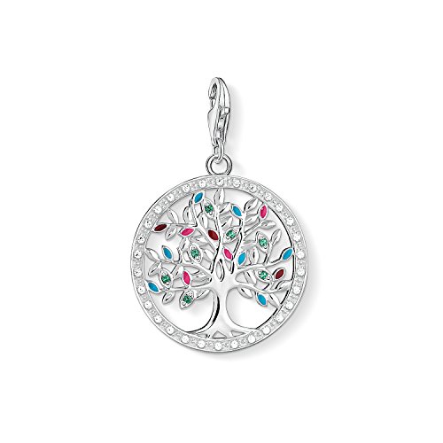 Thomas Sabo Damen Charm-Anhänger Tree of Love bunt 925 Sterling Silber 1667-473-7 von THOMAS SABO