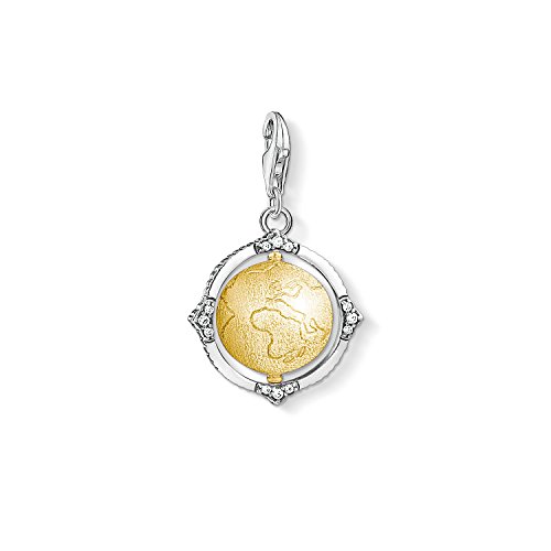 Thomas Sabo Unisex Charm-Anhänger Vintage Weltkugel Charm Club 925 Sterling Silber 1711-849-39 von THOMAS SABO