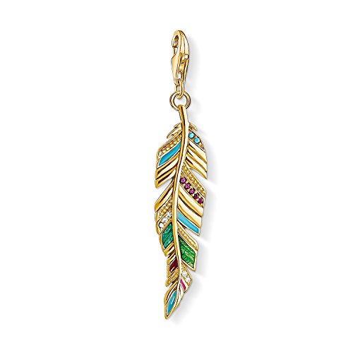 Thomas Sabo Damen Charm-Anhänger Ethno Feder bunt 925 Sterling Silber Y0033-471-7 Thomas Sabo Damen Charm-Anhänger Ethno Feder bunt 925 Sterling Silber Y0033-471-7 von THOMAS SABO