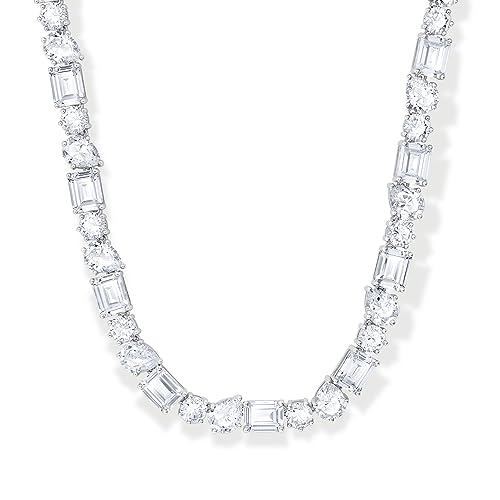 THOMAS SABO Damen Choker mit weißen Steinen in DREI Schliffarten Silber 925 Sterlingsilber KE2196-051-14 von THOMAS SABO