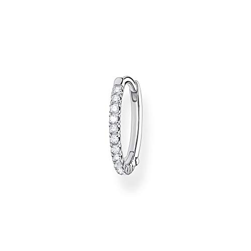 Thomas Sabo Einzel Creole weiße Steine 925 Sterling Silber CR657-051-14 von THOMAS SABO