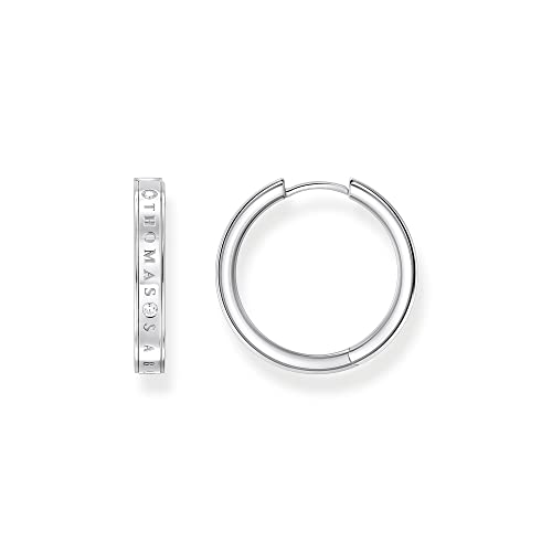 Thomas Sabo Damen Creolen in der Farbe Silber aus 925 Sterlingsilber mit Zirkonia, Größe: 20x4mm, CR715-051-14 von THOMAS SABO