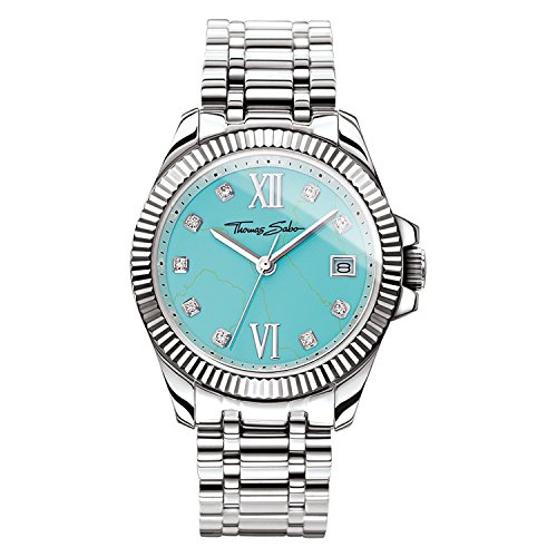 Thomas Sabo Damen Armbanduhr Analog Mechanik Edelstahl WA0317-201-215-33 MM von THOMAS SABO