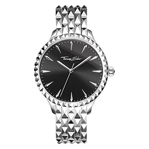 Thomas Sabo Damen Armbanduhr Rebel at Heart Analog Mechanik Edelstahl WA0319-201-203-38 MM von THOMAS SABO