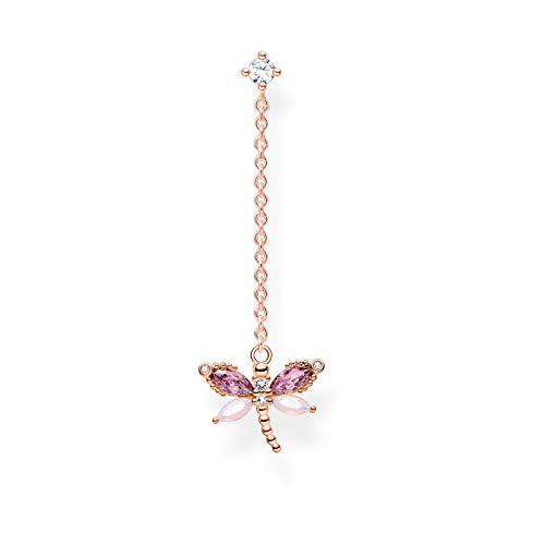 Thomas Sabo H2187-321-7 Charm Club Ohrring Libelle mit Steine 925 Sterlingsilber, vergoldet, Roségold, Glas-Keramik Stein, Zirkonia Thomas Sabo H2187-321-7 Charm Club Ohrring Libelle mit Steine 925 Sterlingsilber, vergoldet, Roségold, Glas-Keramik Stein, Zirkonia von THOMAS SABO