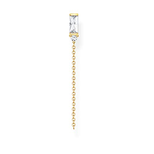 Thomas Sabo H2183-414-14 Charm Club Ohrring weißer Stein 925 Sterlingsilber, vergoldet, Gelbgold, Zirkonia von THOMAS SABO