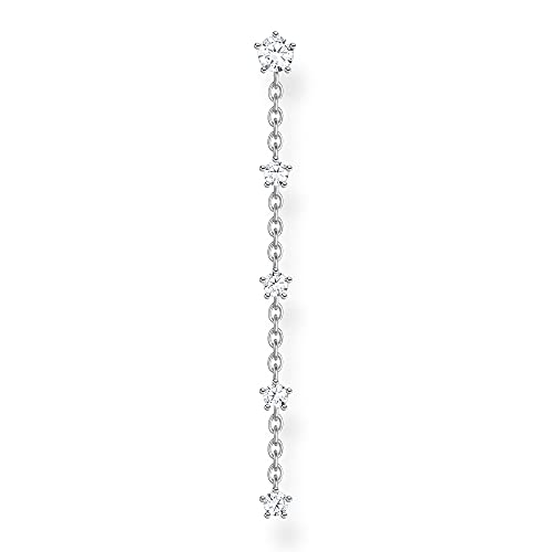 THOMAS SABO Damen Einzel Ohrstecker Vintage mit Weißen Steinen 925er Sterlingsilber mit Zirkonia, H2193-699-7 von THOMAS SABO