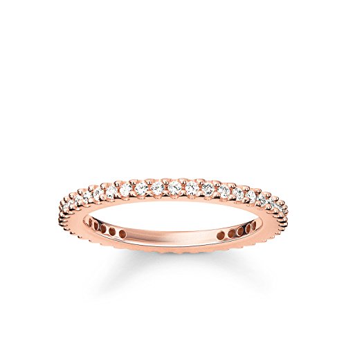 THOMAS SABO Damen Eternityring Pavé 925er Sterlingsilber; 750er Roségold Vergoldung, TR1980-416-14-60 von THOMAS SABO