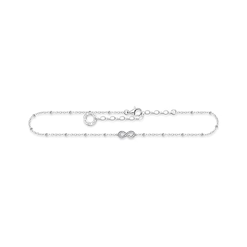 THOMAS SABO Damen Fußkette Infinity Zirkonia 925 Sterlingsilber AK0029-051-14-L27v von THOMAS SABO