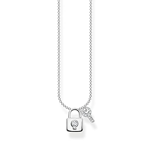 THOMAS SABO Damen Kette Schloss mit Schlüssel 925 Sterlingsilber KE2122-051-14-L45V von THOMAS SABO