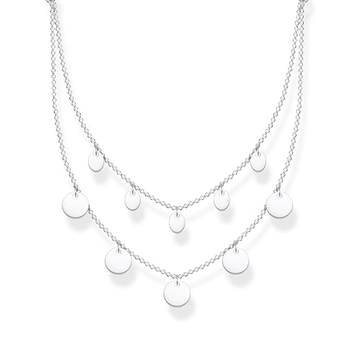 THOMAS SABO Damen Kette Collier mit Coins 925 Sterlingsilber KE2106-001-21-L45V von THOMAS SABO