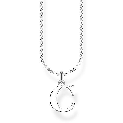 Thomas Sabo Damen Halskette Buchstabe C silber 925 Sterlingsilber, 38-45 cm Länge von THOMAS SABO