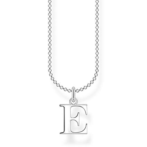 Thomas Sabo Damen Halskette Buchstabe E silber 925 Sterlingsilber, 38-45 cm Länge von THOMAS SABO