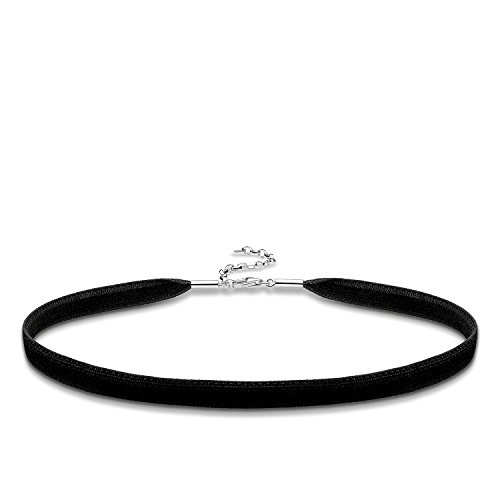 Thomas Sabo Damen Kette Choker Samt Schwarz 925 Sterling Silber KE1728-331-11-L36v von THOMAS SABO