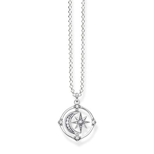 Thomas Sabo Damen Kette Stern & Mond 925 Sterling Silber KE1985-643-14 von THOMAS SABO