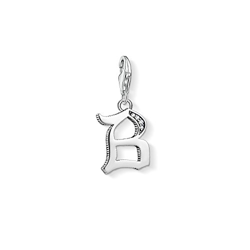 Thomas Sabo Damen-Charm-Anhänger B Buchstabe Silber Charm Club 925 Sterling Silber 1582-643-21 von THOMAS SABO