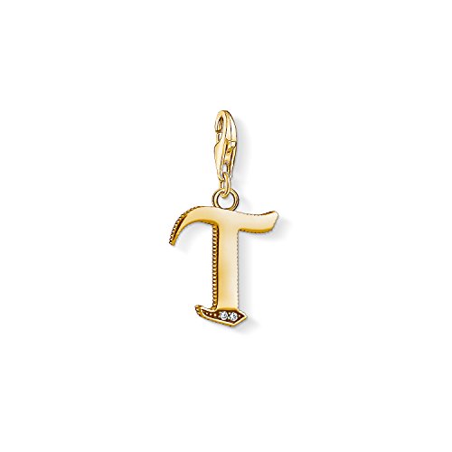 Thomas Sabo Damen-Charm-Anhänger S Buchstabe Gold Charm Club 925 Sterling Silber 1625-414-39 von THOMAS SABO