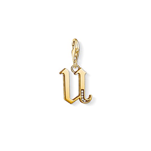 Thomas Sabo Damen-Charm-Anhänger T Buchstabe Gold Charm Club 925 Sterling Silber 1626-414-39 von THOMAS SABO